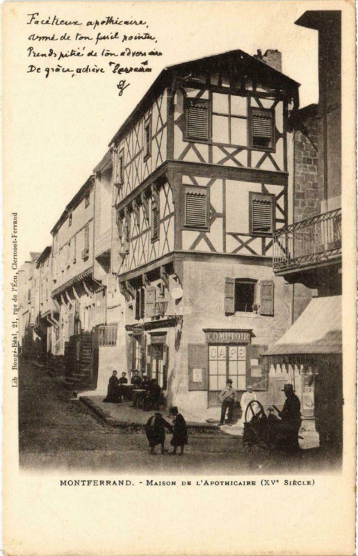 Carte postale ancienne Montferrand - Maison de L'Apothicaire