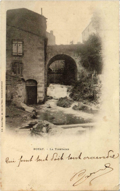 Carte postale ancienne Royat - La Tiretaine à Royat