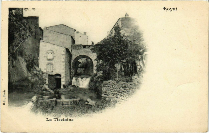 Carte postale ancienne Royat - La Tiretaine à Royat