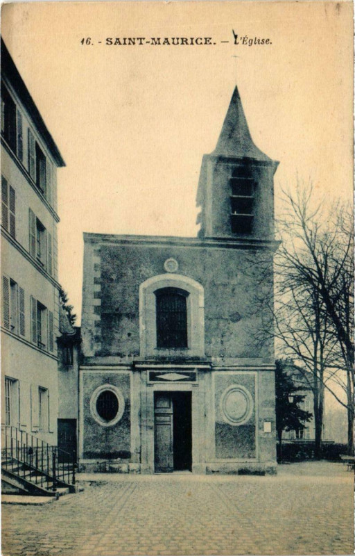 Carte postale ancienne Saint-Maurice - L'Eglise à Saint-Maurice