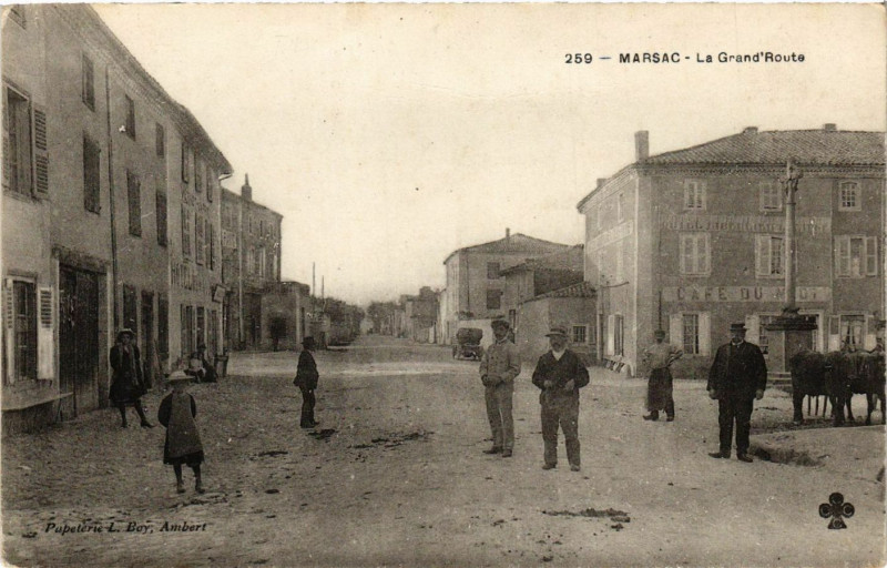 Carte postale ancienne Marsac La Grand'Route