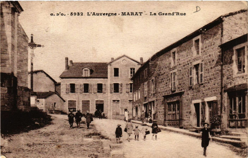 Carte postale ancienne Marat La Grand'Rue à Marat