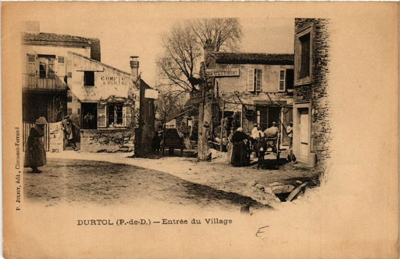 Carte postale ancienne Durtol Entrée du village à Durtol
