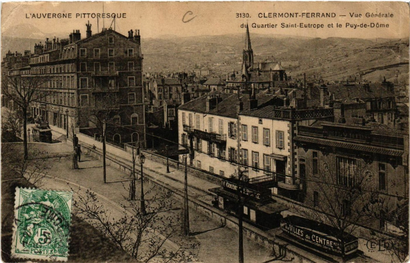 Carte postale ancienne Clermont-Ferrand vue générale du Quartier St-Eutrope à Clermont-Ferrand