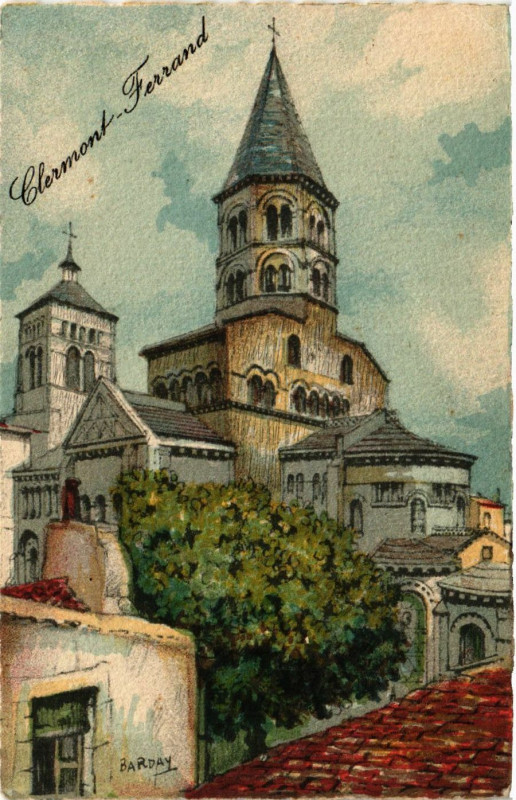 Carte postale ancienne Clermont-Ferrand N.-D. du Port à Clermont-Ferrand