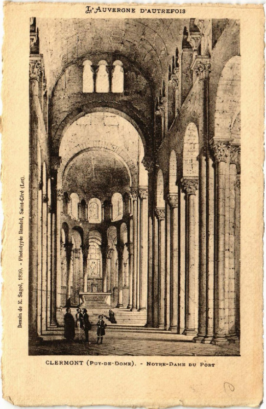 Carte postale ancienne Clermont-Ferrand N.-D. du Port à Clermont-Ferrand