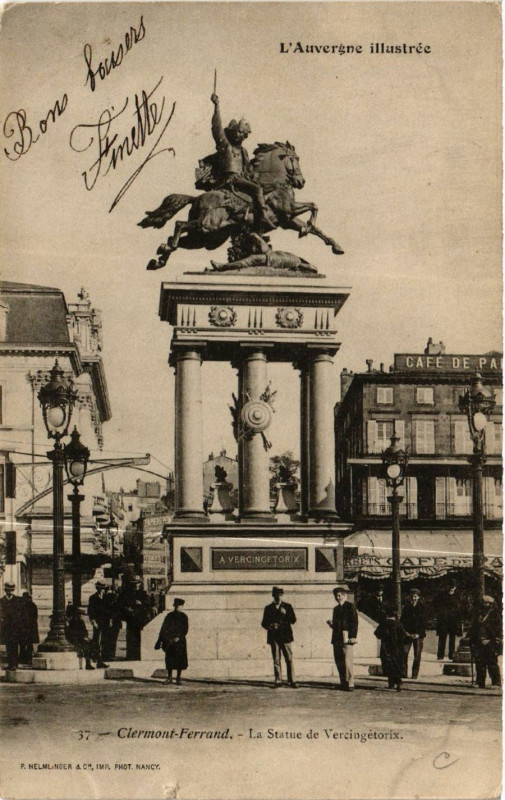 Carte postale ancienne Clermont-Ferrand La Statue de Vercingetorix à Clermont-Ferrand