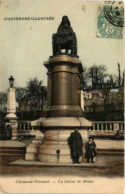 Carte postale ancienne Clermont-Ferrand La Statue de Blaise à Clermont-Ferrand