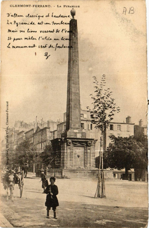 Carte postale ancienne Clermont-Ferrand La Pyramide à Clermont-Ferrand