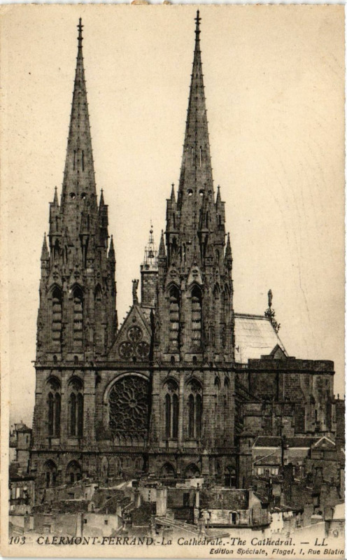 Carte postale ancienne Clermont-Ferrand La Cathedrale à Clermont-Ferrand