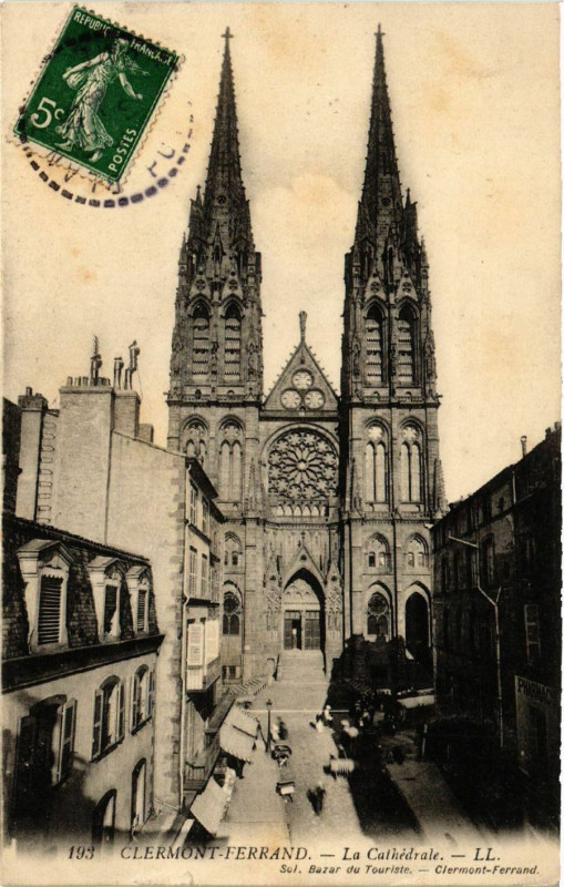 Carte postale ancienne Clermont-Ferrand La Cathedrale à Clermont-Ferrand