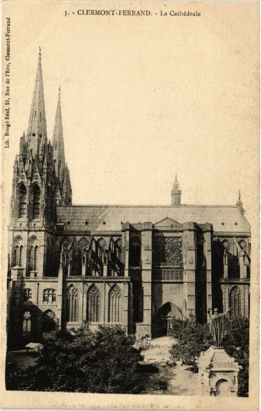 Carte postale ancienne Clermont-Ferrand La Cathedrale à Clermont-Ferrand