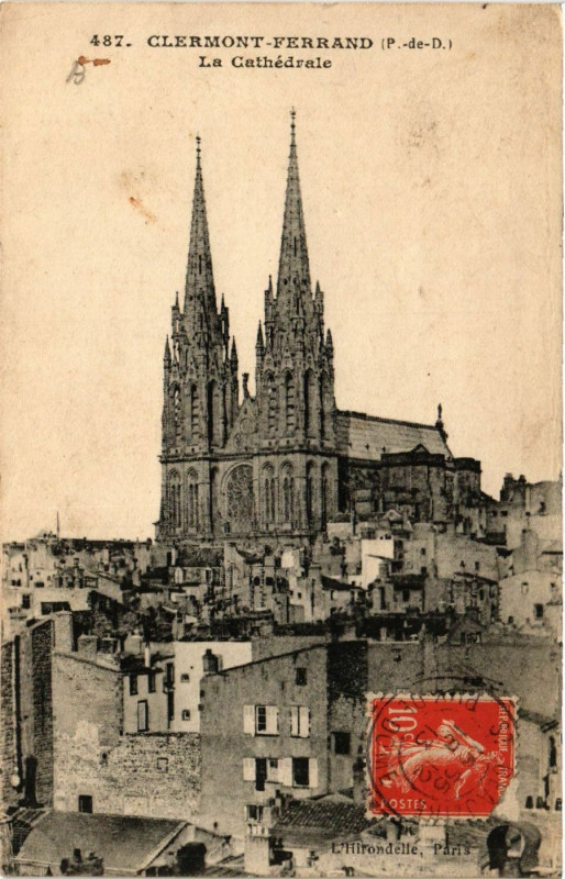 Carte postale ancienne Clermont-Ferrand La Cathedrale à Clermont-Ferrand