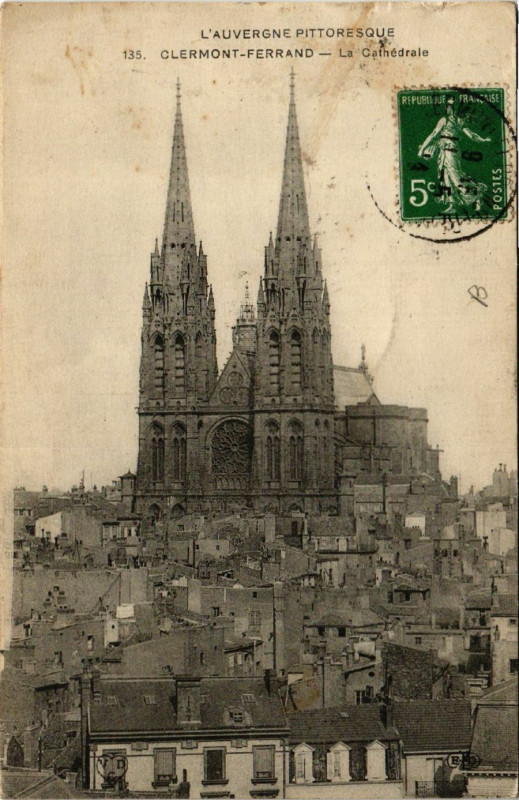 Carte postale ancienne Clermont-Ferrand La Cathedrale à Clermont-Ferrand