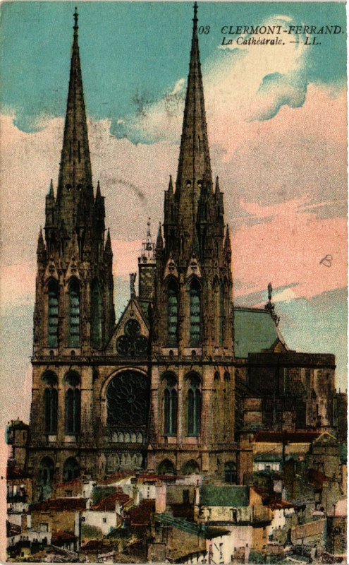Carte postale ancienne Clermont-Ferrand La Cathedrale à Clermont-Ferrand