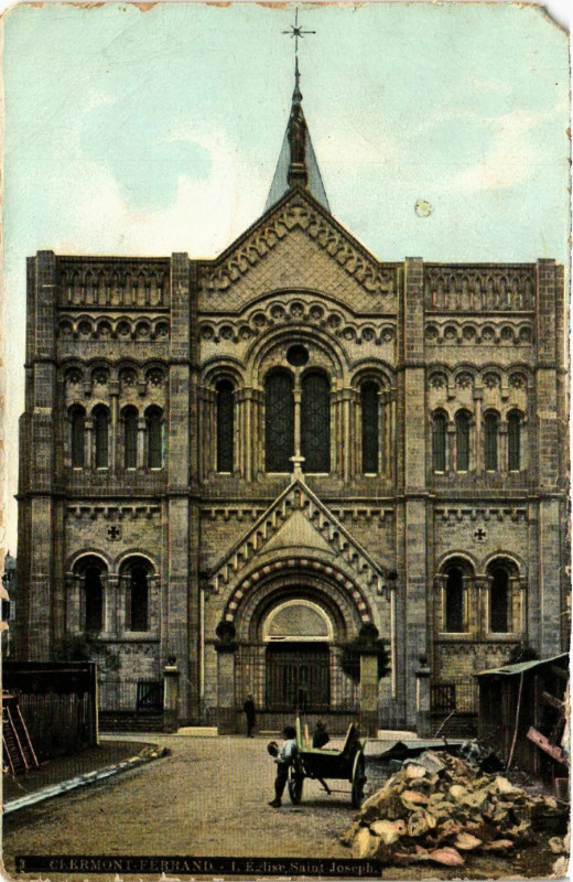 Carte postale ancienne Clermont-Ferrand Eglise St-Joseph à Clermont-Ferrand