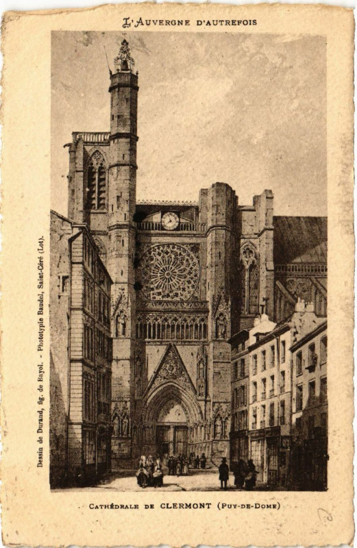 Carte postale ancienne Clermont-Ferrand Cathedrale à Clermont-Ferrand