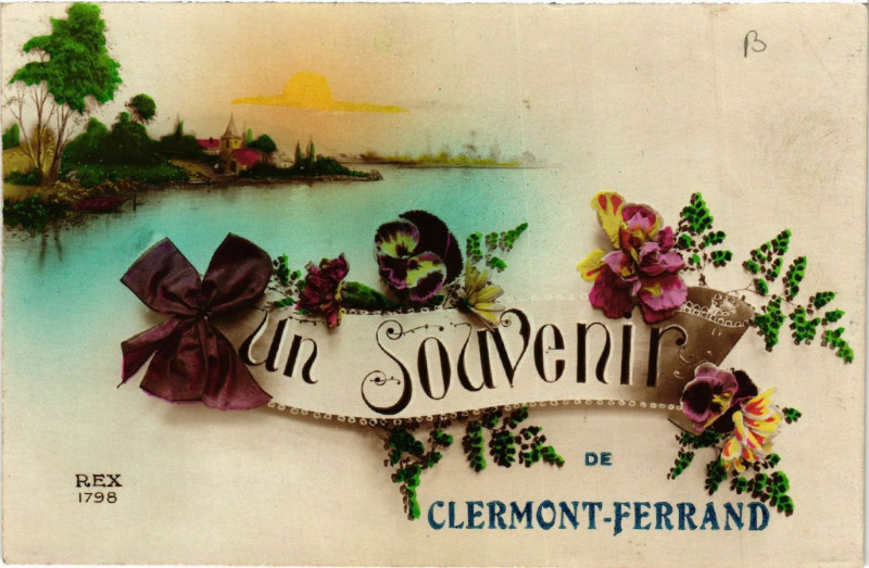 Carte postale ancienne Un Souvenir de Clermont-Ferrand à Clermont-Ferrand
