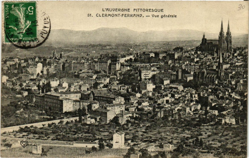Carte postale ancienne Clermont-Ferrand Vue générale à Clermont-Ferrand