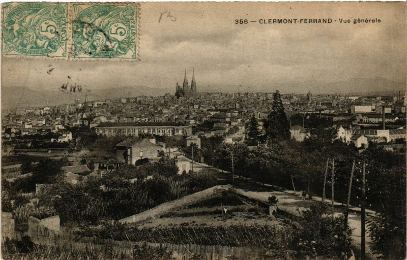 Carte postale ancienne Clermont-Ferrand Vue générale à Clermont-Ferrand