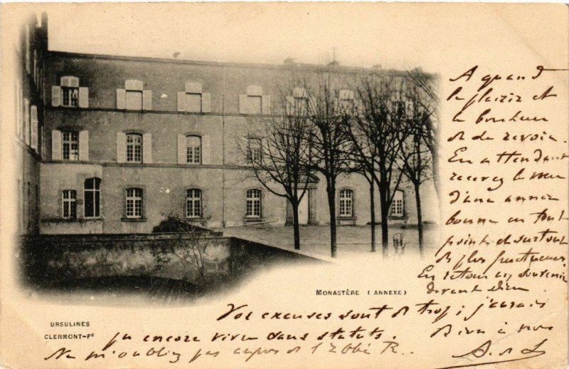 Carte postale ancienne Clermont-Ferrand Ursulines Monastere Annexe à Clermont-Ferrand