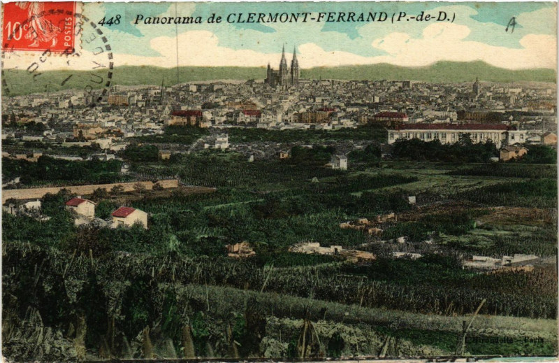 Carte postale ancienne Clermont-Ferrand Panorama à Clermont-Ferrand