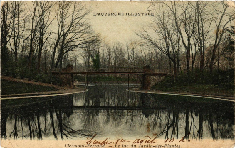 Carte postale ancienne Clermont-Ferrand Le Lac du Jardin des Plantes à Clermont-Ferrand