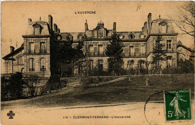 Carte postale ancienne Clermont-Ferrand l'Universite à Clermont-Ferrand
