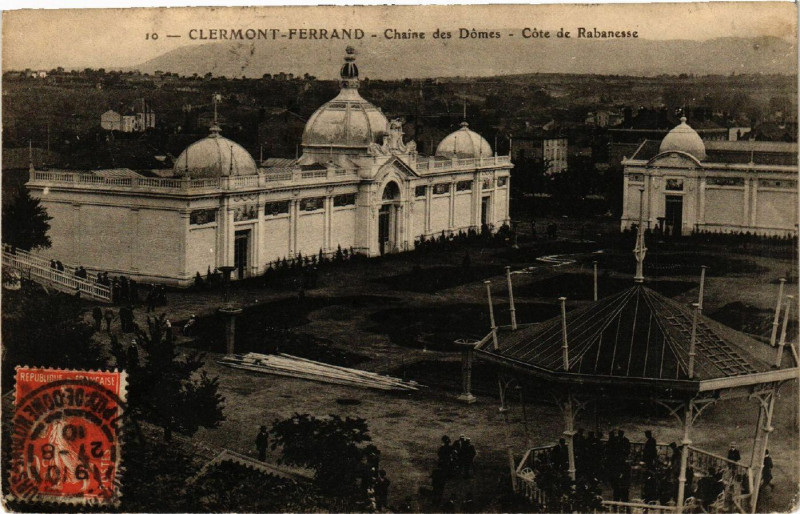 Carte postale ancienne Clermont-Ferrand Chaine des Domes Cote de Rabanesse à Clermont-Ferrand