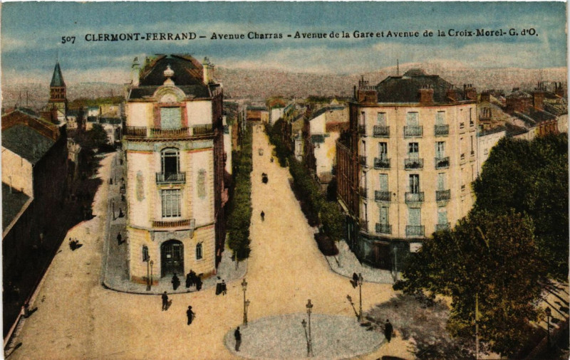 Carte postale ancienne Clermont-Ferrand Avenue Charras de la Gare de la Croix-Morel à Clermont-Ferrand