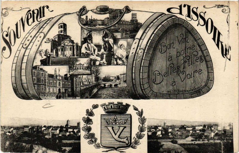 Carte postale ancienne Souvenir d'Issoire à Issoire