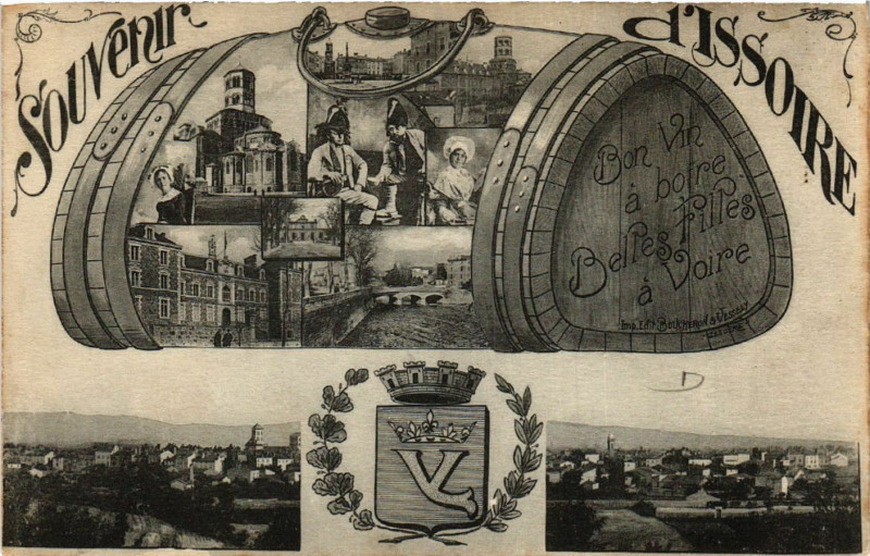Carte postale ancienne Souvenir d'Issoire à Issoire