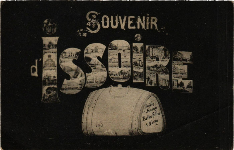 Carte postale ancienne Souvenir d'Issoire à Issoire