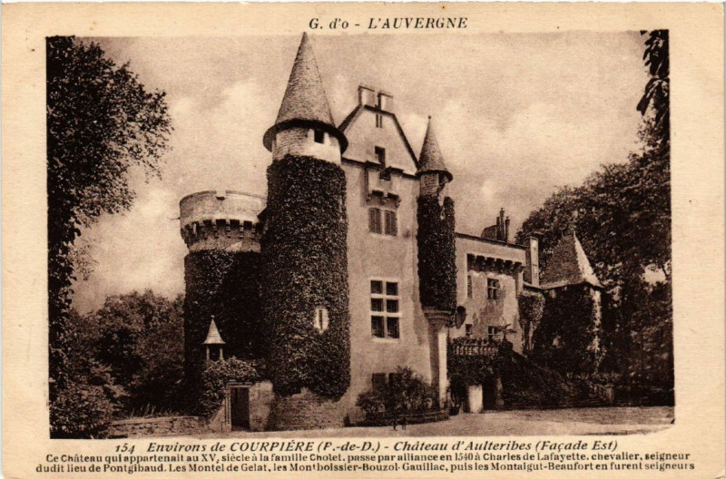 Carte postale ancienne L'Auvergne Le Chateau d'Aulteribes