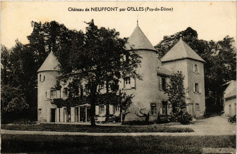Carte postale ancienne Chateau de Neuffont par Gelles à Gelles