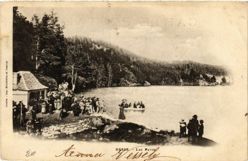 Carte postale ancienne Besse Lac Pavin