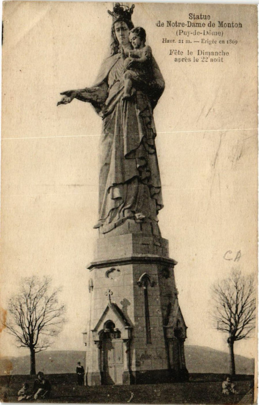 Carte postale ancienne Statue de N.-D. de Monton