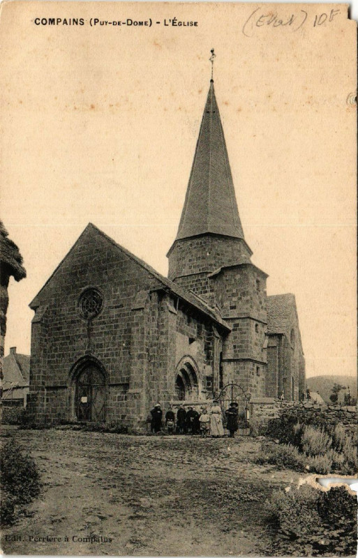 Carte postale ancienne Compains L'Eglise à Compains
