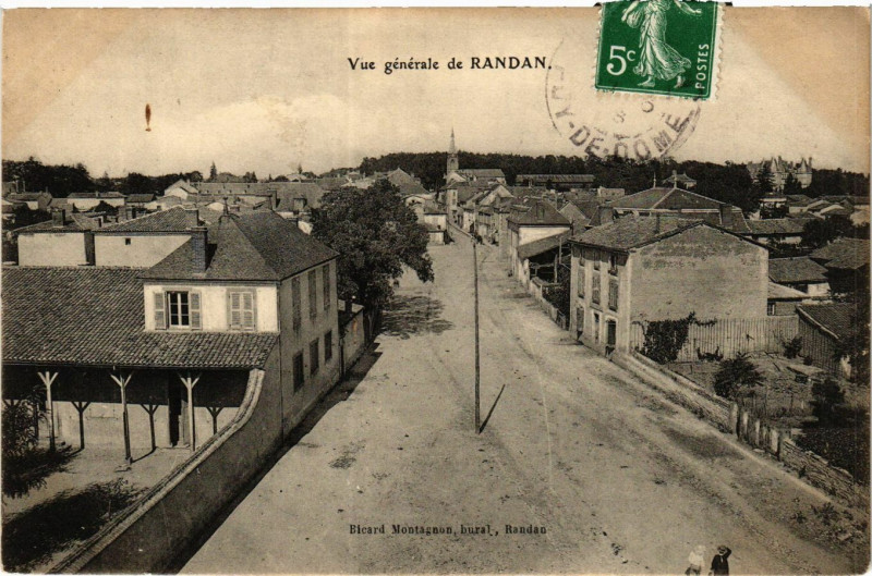 Carte postale ancienne Vue générale de Randan à Randan