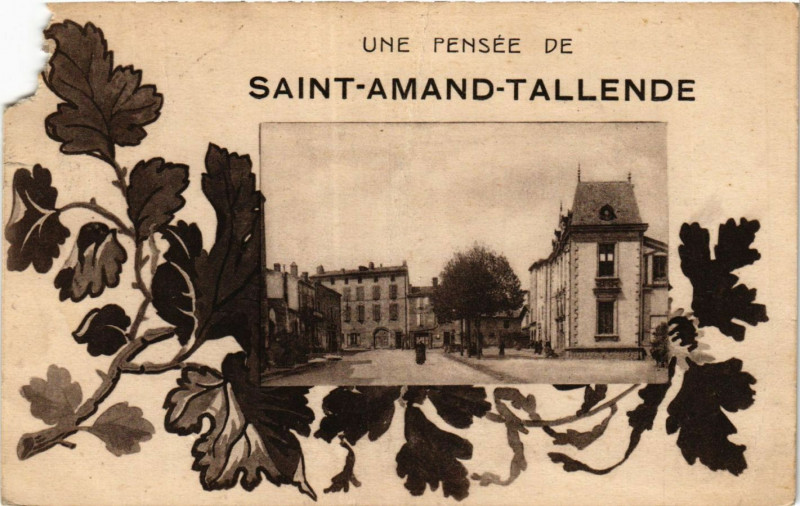 Carte postale ancienne Une pensée de St-Amand-Tallende à Tallende