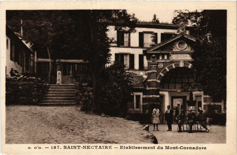 Carte postale ancienne Saint-Nectaire Etabl. du Mont-Cornadore à Saint-Nectaire