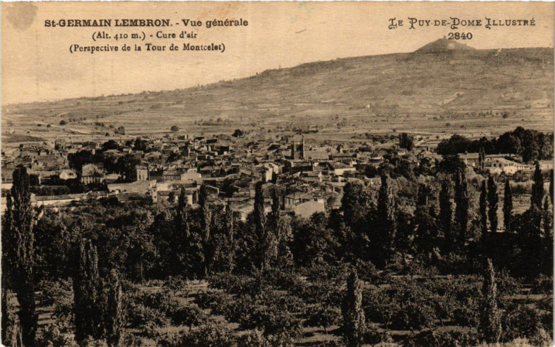 Carte postale ancienne Saint-Germain-Lembron vue générale à Saint-Germain-Lembron
