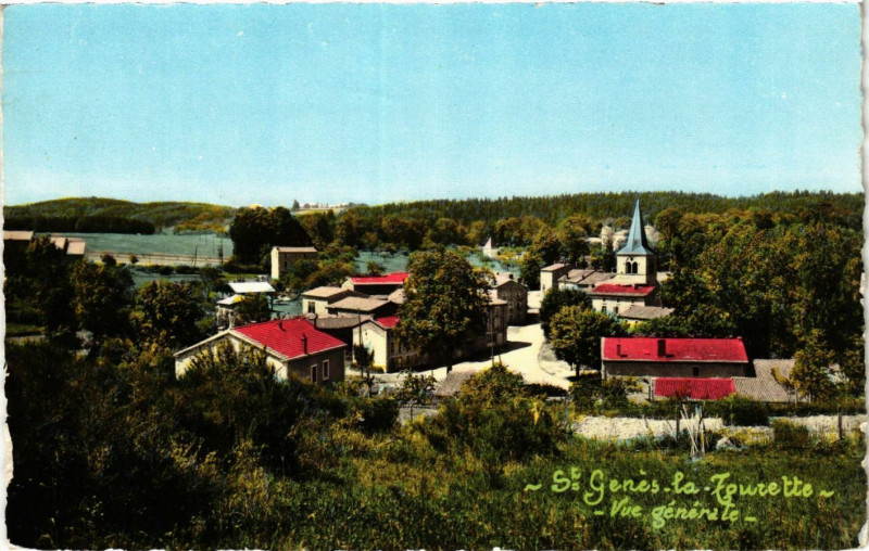 Carte postale ancienne Saint-Genes-la-Tourette vue générale