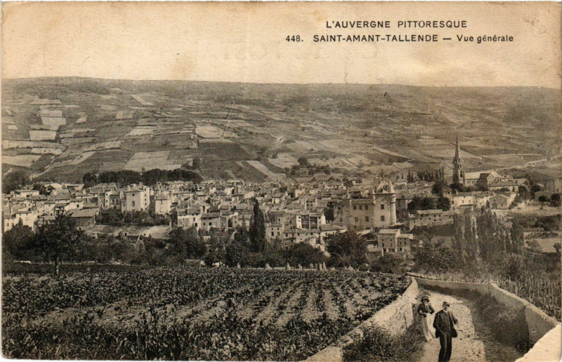 Carte postale ancienne L'Auvergne Pittoresque Saint-Amand-Tallende vue générale à Tallende