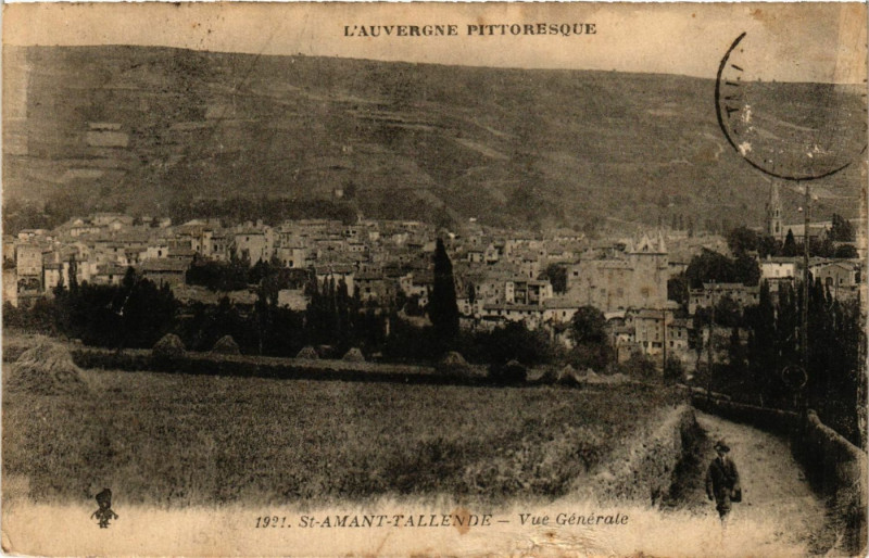 Carte postale ancienne L'Auvergne Pittoresque Saint-Amand-Tallende vue générale à Tallende