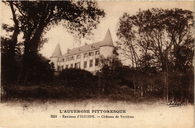 Carte postale ancienne Château de Verrières à Issoire