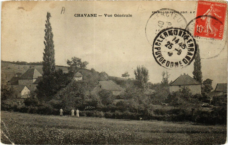 Carte postale ancienne Chavane vue générale