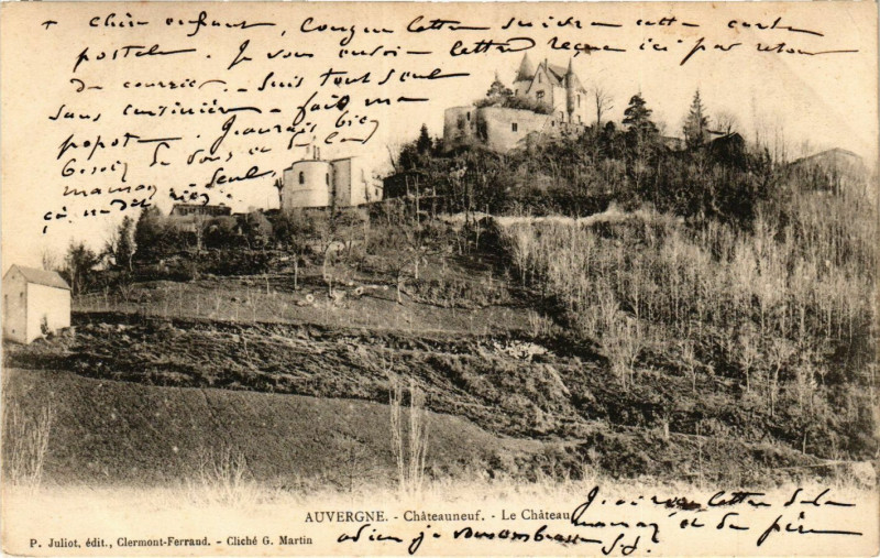 Carte postale ancienne Chateauneuf Le Chateau