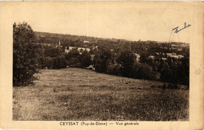 Carte postale ancienne Ceyssat vue générale à Ceyssat