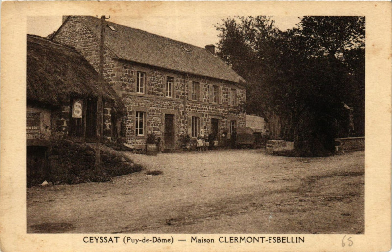 Carte postale ancienne Ceyssat Maison Clermont-Esbellin à Ceyssat